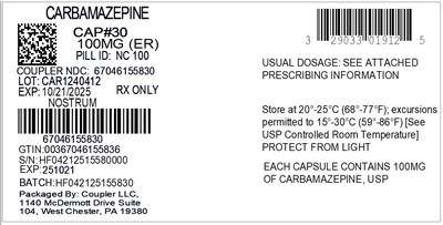 Label (29033 019 12 Carbamazepine 100mg (er) 67046 1558 30)